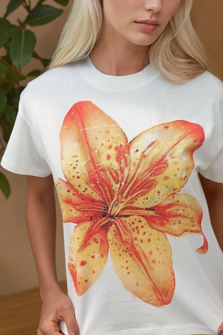 Bedrucktes T-Shirt mit regulärer Passform aus 100% Baumwolle - Image 2