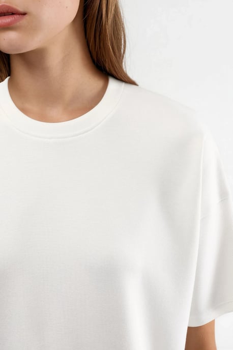 Oversized Rundhalsausschnitt Modal Touch Strick-T-Shirt - Image 6