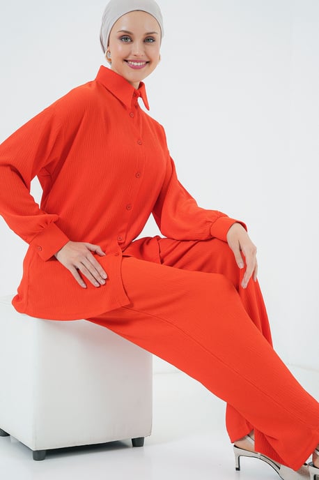 Oversized Shirt & Hose Zweiteiliges Set - Image 1