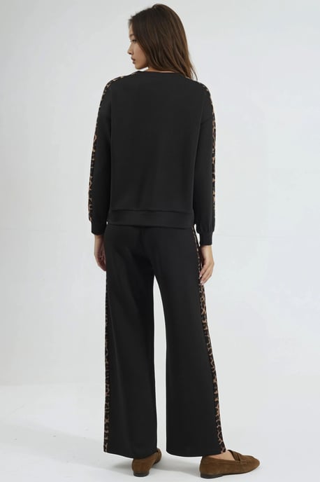 Leopard-Print Hochbund Zwei-teiliges Coord Set - Image 3