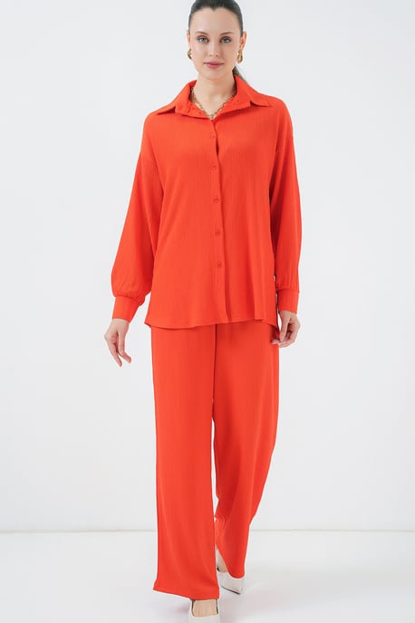 Strukturiertes Langarm-Strickshirt und -Hose Gestricktes Ko-Ord-Set - Image 2
