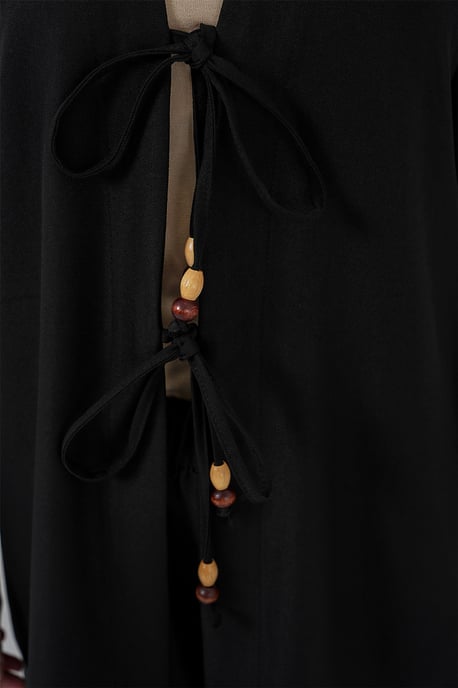 V-Ausschnitt Cardigan und weite Hosen Set - Image 5