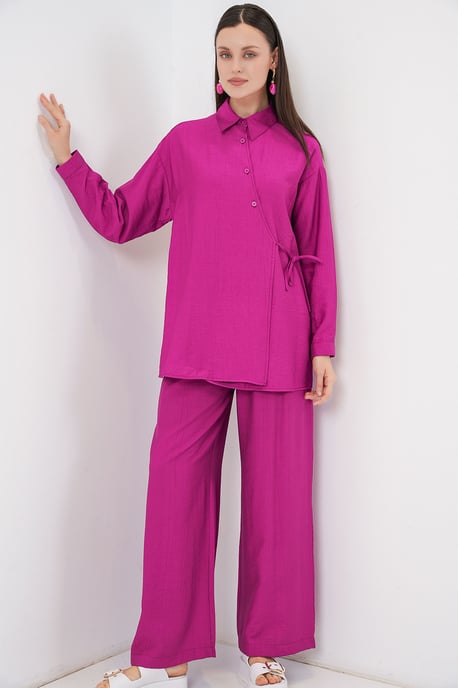 Set mit Tunika und Hose mit Bindeband am Kragen - Image 1