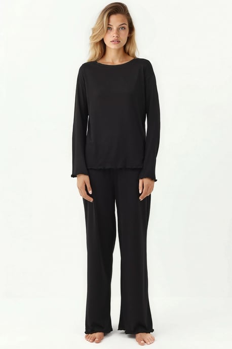 Gemütliches, lockeres Langarm-Pyjama-Set - Image 6