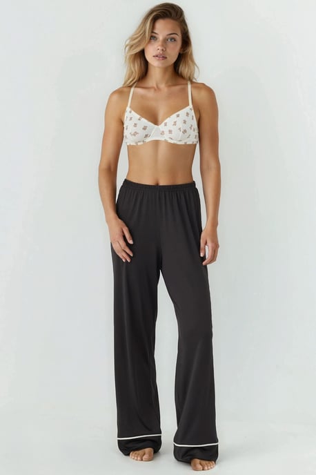 Entspannt geschnittenes Langarm-Pyjama-Set mit extra weichem Griff und Hemdkragen - Image 6