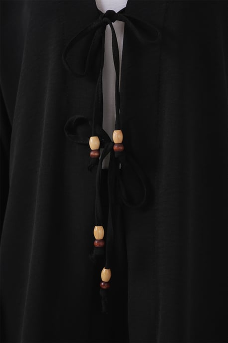 Strukturiertes V-Ausschnitt Langarm-Cardigan- und Hosen-Set - Image 5
