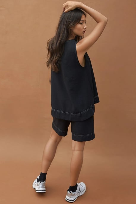 Stitch-Detail Relaxed-Fit Ko-Ord Set - Image 3