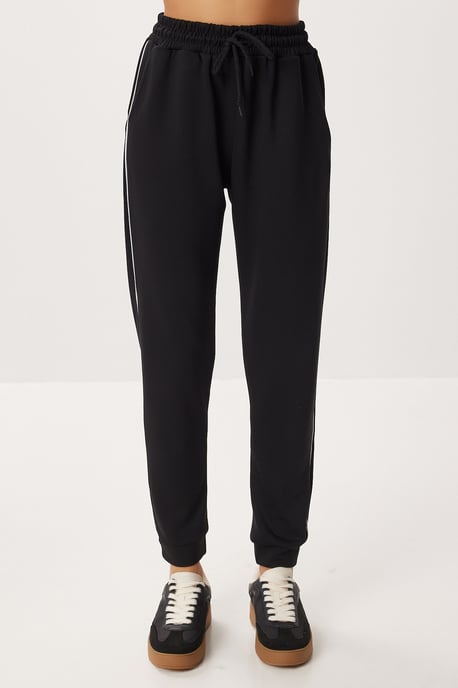 Kontrastbesatz Detail Reißverschluss Sweatshirt & Jogger Zweiteiler Set - Image 6