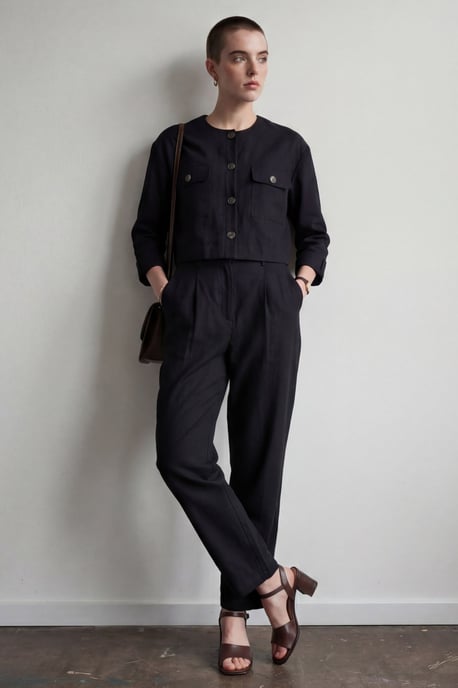 Crew Neck Mit Knopftaschen Zweiteiliges Set - Image 5