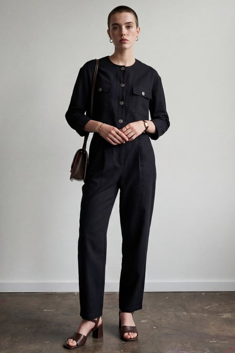 Crew Neck Mit Knopftaschen Zweiteiliges Set - Image 6