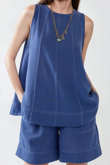 Stitch-Details Relaxed Fit Koord-Set - Image 4