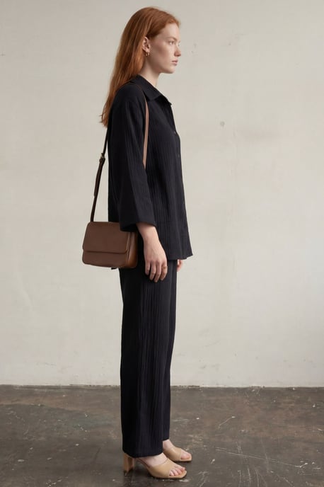 Musselin Stoff Zwei-Teiliges Set mit Shirt und Hose - Image 4