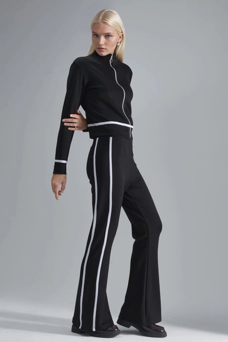 Modal Touch Kapuzenpullover mit Reißverschluss und weitem Hosen-Set - Image 2