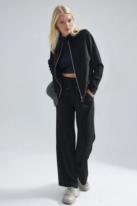 Modal Touch Zip-Hoodie & Ripp-Hose Set - Image 1