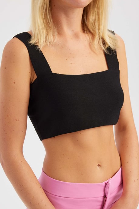Karo-Ausschnitt Crop-Top - Image 4