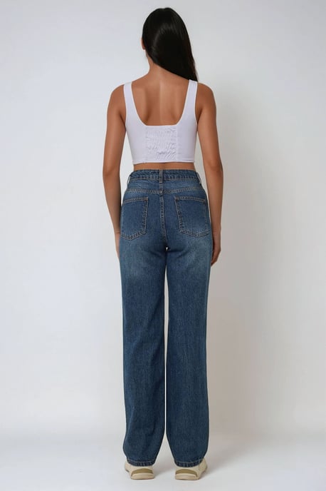 Eckiger Ausschnitt Enges Crop-Top - Image 3