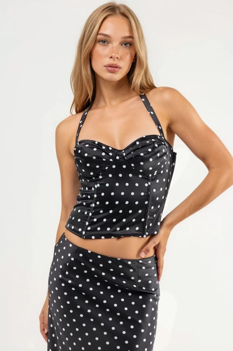 Herzkragen Pünktchen Cropped Top - Image 2
