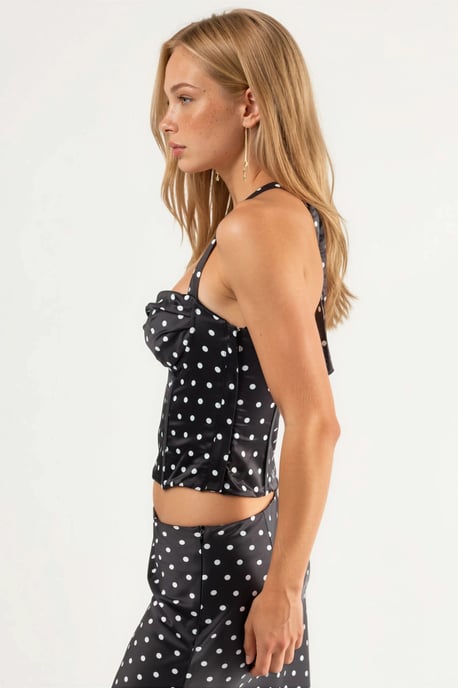 Herzkragen Pünktchen Cropped Top - Image 3