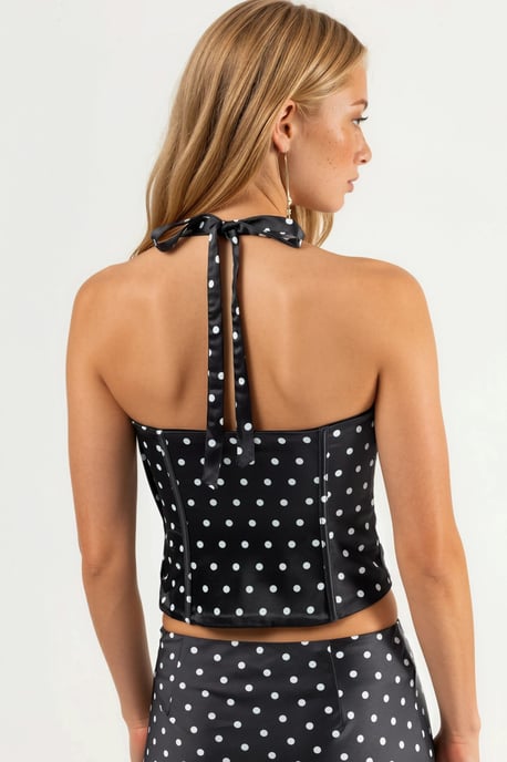 Herzkragen Pünktchen Cropped Top - Image 4