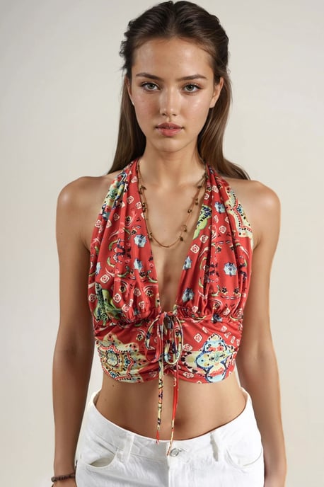 Musteriertes Rüschencrop-Top - Image 6