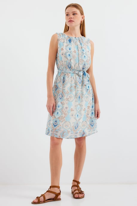 Mini-Kleid mit Bindegurt und Schleifendetail - Image 3
