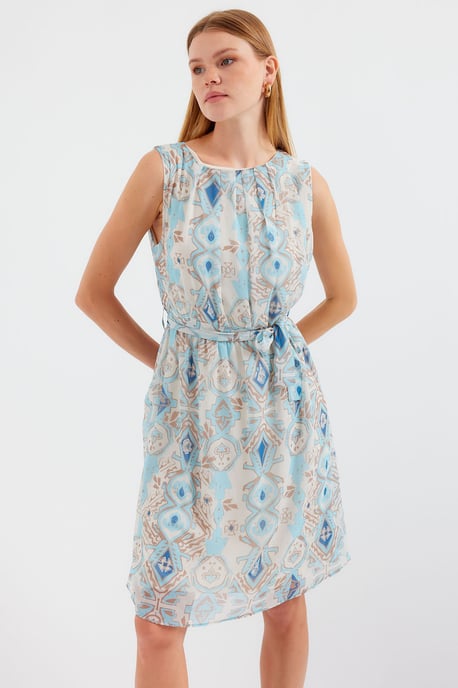 Mini-Kleid mit Bindegurt und Schleifendetail - Image 4