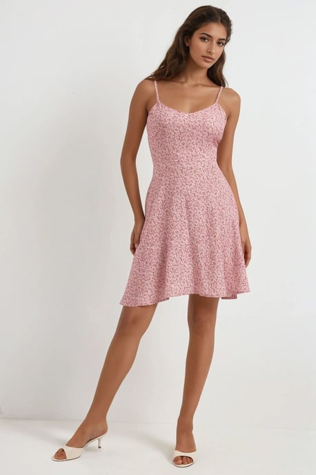 Blumendruck Mini-Kleid - Image 2