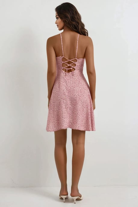 Blumendruck Mini-Kleid - Image 3
