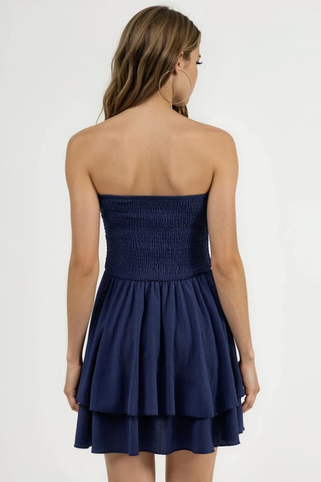 Trägerloses Rüschenshirt-Mini-Kleid - Image 5