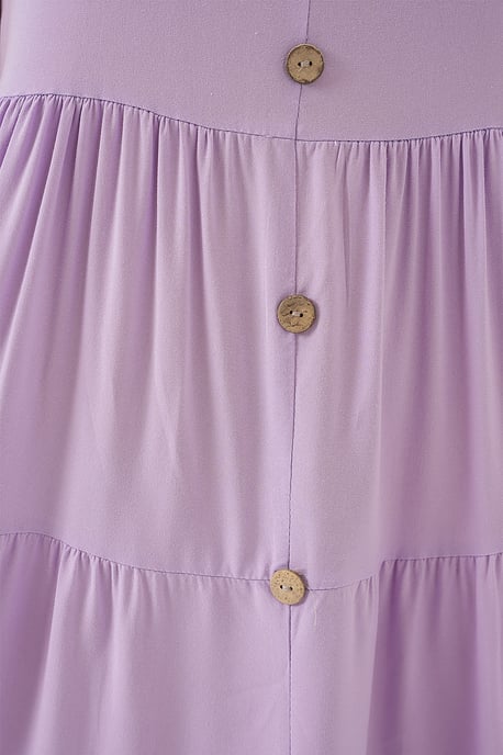 V-Ausschnitt ärmelloses Minikleid mit Knopfdetails - Image 6