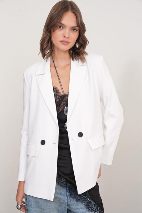 Langärmeliger, knöpfbarer Blazer - Image 1