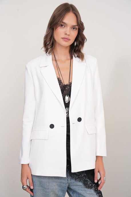 Langärmeliger, knöpfbarer Blazer - Image 3