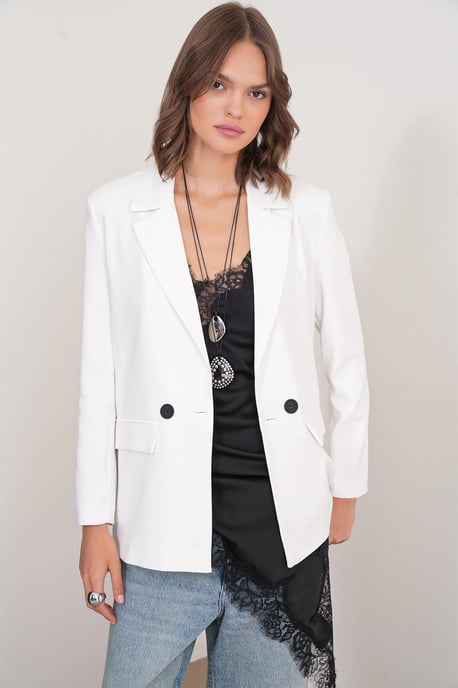 Langärmeliger, knöpfbarer Blazer - Image 4