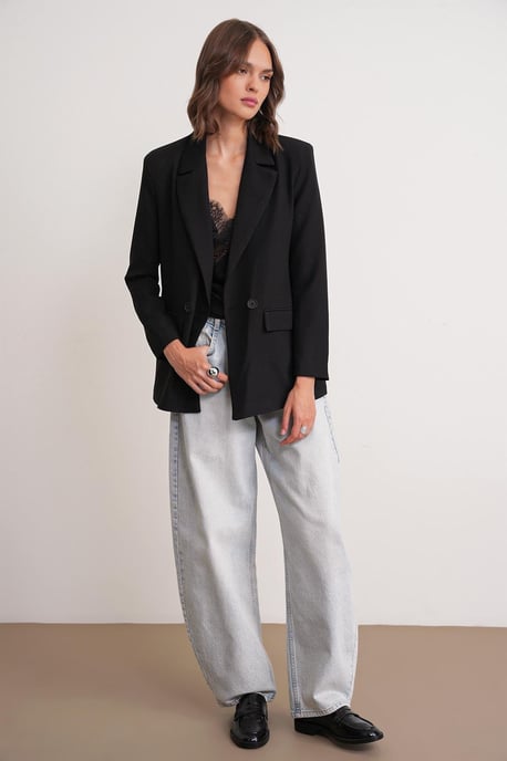 Langärmliger geknöpfter Blazer - Image 2