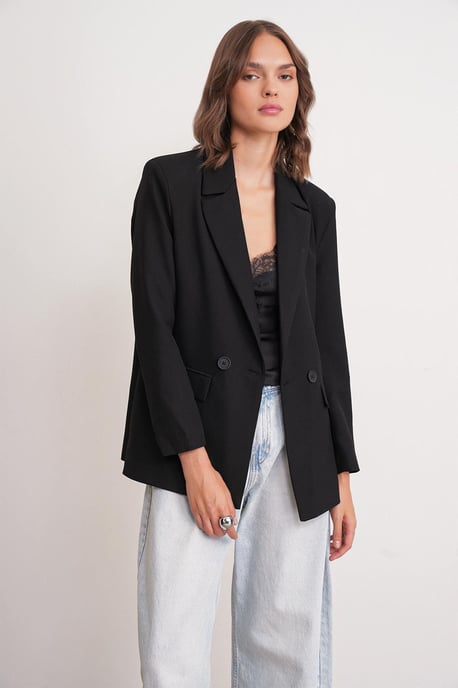 Langärmliger geknöpfter Blazer - Image 3