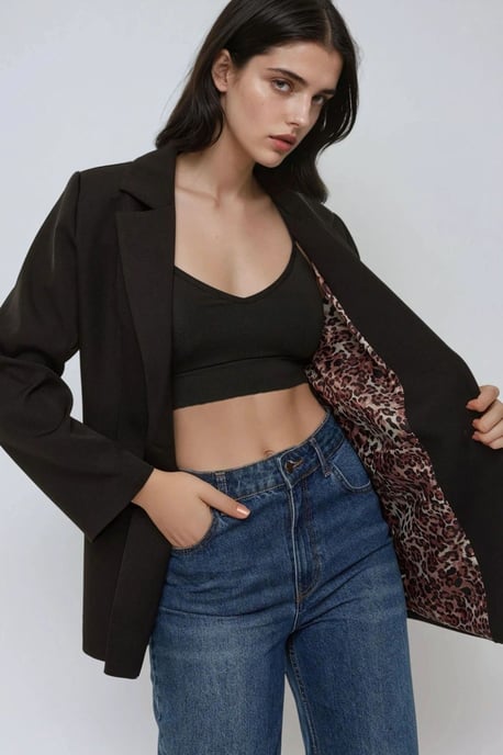 Leopardenfutter Blazerjacke - Image 1