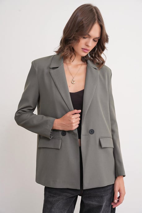 Langärmliger, knöpfliger Blazer - Image 1