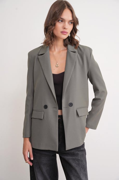 Langärmliger, knöpfliger Blazer - Image 4