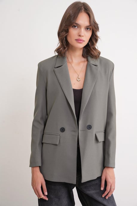 Langärmliger, knöpfliger Blazer - Image 5