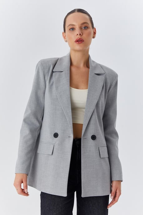 Langarm-Button-Blazer - Image 3