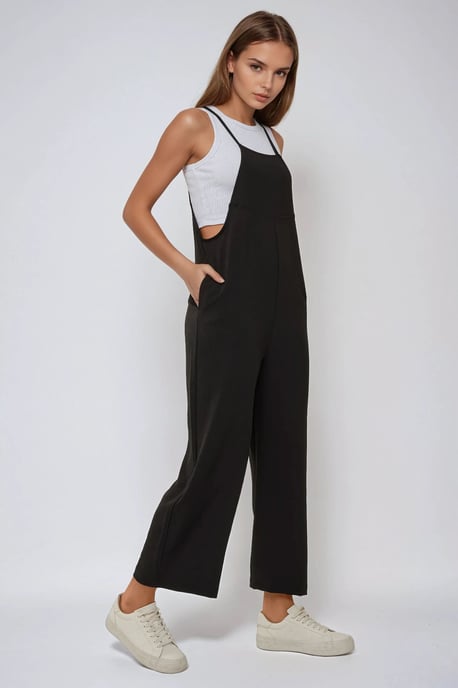 Halter-Neck Regular Fit Jumpsuit mit Tasche - Image 1