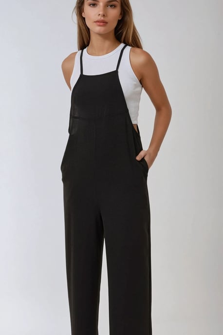 Halter-Neck Regular Fit Jumpsuit mit Tasche - Image 3