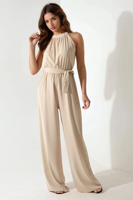 Weit geschnittener Jumpsuit mit Halterneck - Image 5