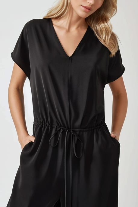 Hose-Overall mit weitem Bein und V-Ausschnitt - Image 2