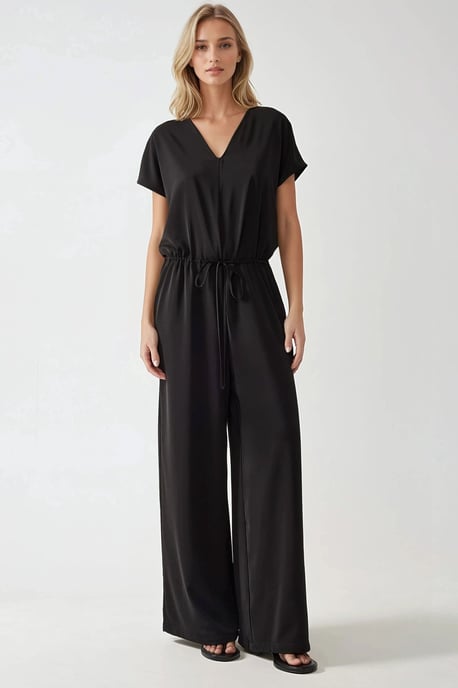 Hose-Overall mit weitem Bein und V-Ausschnitt - Image 6