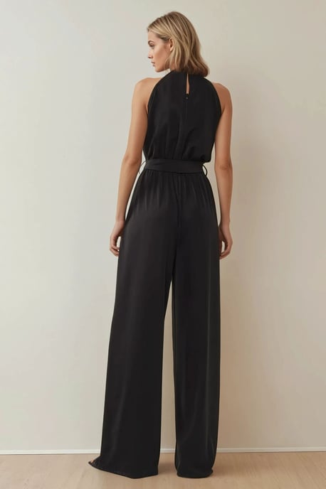 Weit geschnittener Jumpsuit mit Halterneck - Image 4