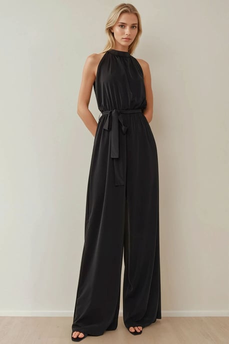 Weit geschnittener Jumpsuit mit Halterneck - Image 5