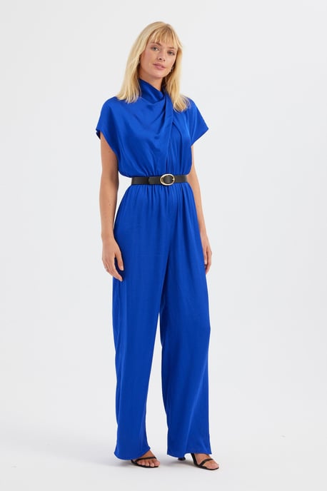Hochtaillierter Jumpsuit mit Frontdetail und Kordelzug - Image 2