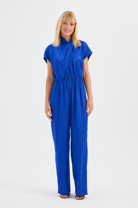 Hochtaillierter Jumpsuit mit Frontdetail und Kordelzug - Image 3
