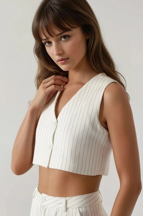 Pika Kollektion Enges Gestreiftes Crop Top - Image 3